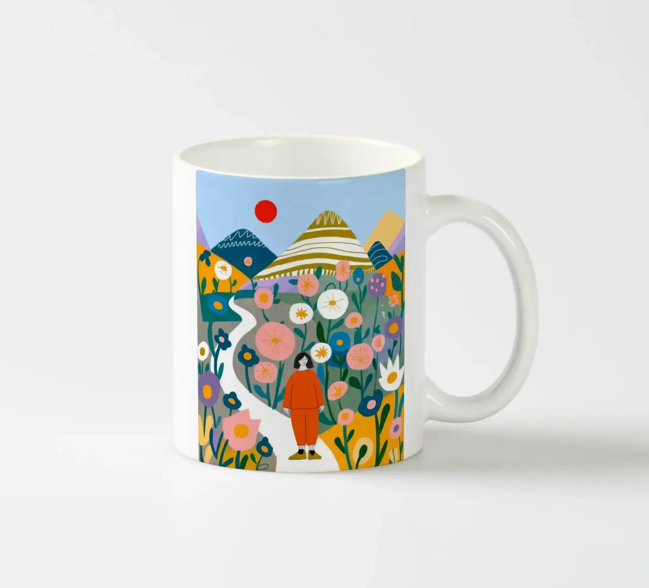 Sentiero dei fiori di montagna tazza in ceramica da Lumina Vision