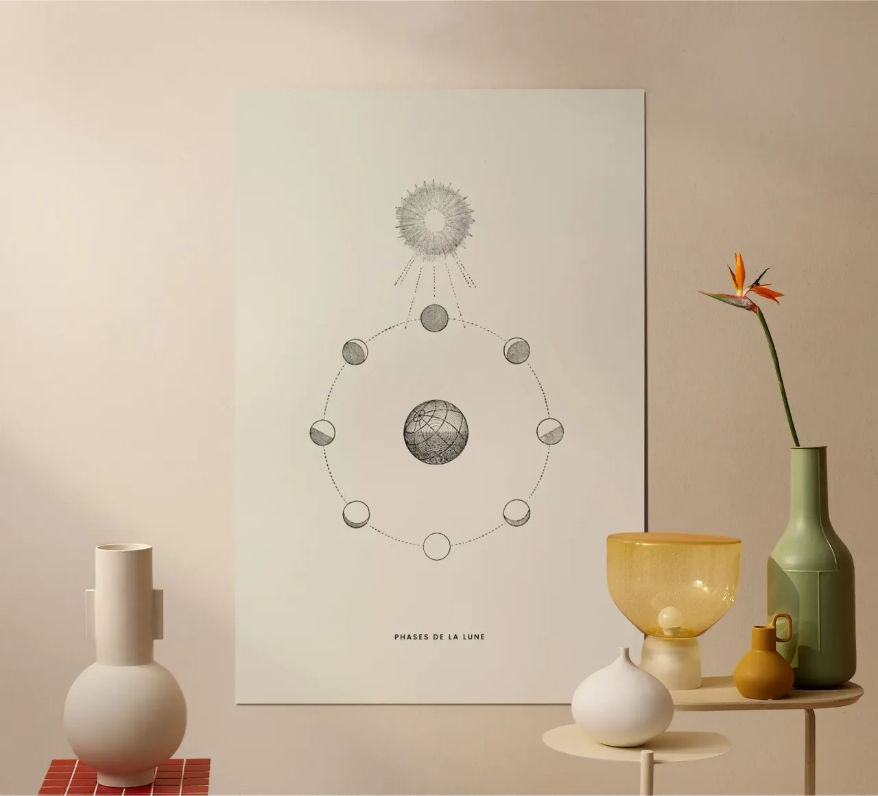 Phases de la Lune carta hahnemühle da Flora & Fauna