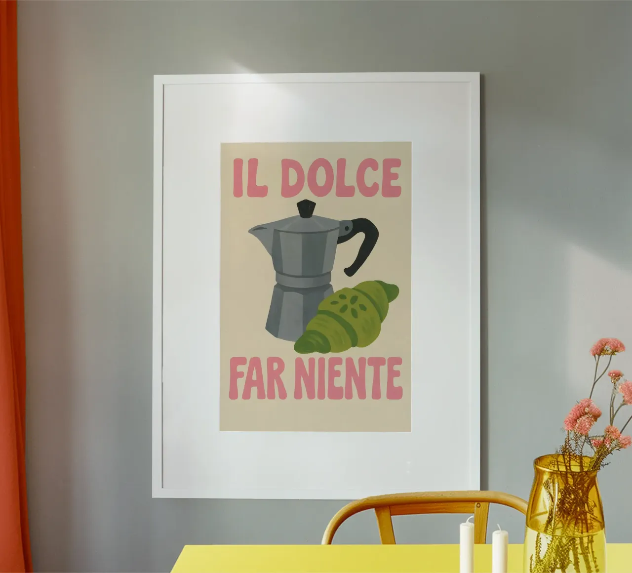 Il Dolce Far Niente – Kaffee & Croissant poster da Grande Bellezza
