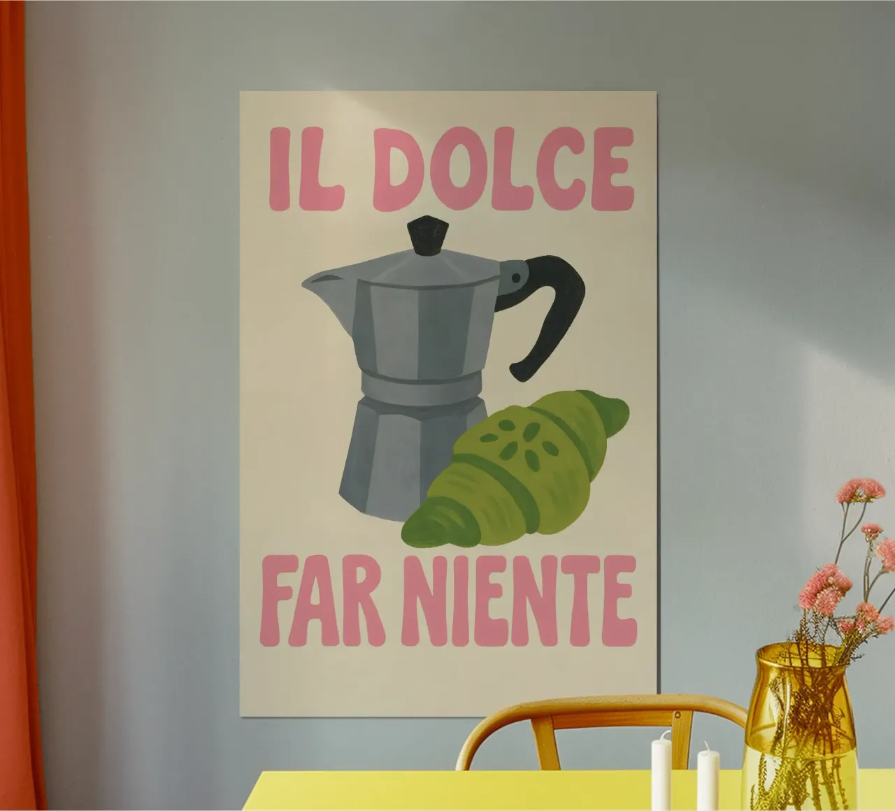 Il Dolce Far Niente – Kaffee & Croissant poster da Grande Bellezza
