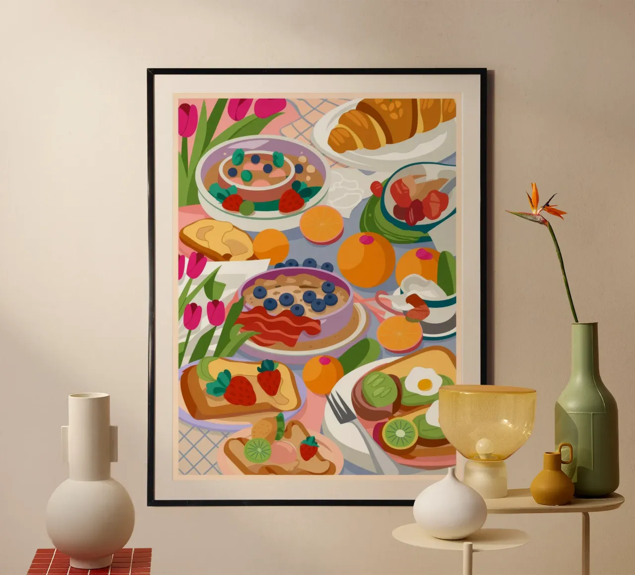 Frühstücksfestessen Poster von Lumina Vision