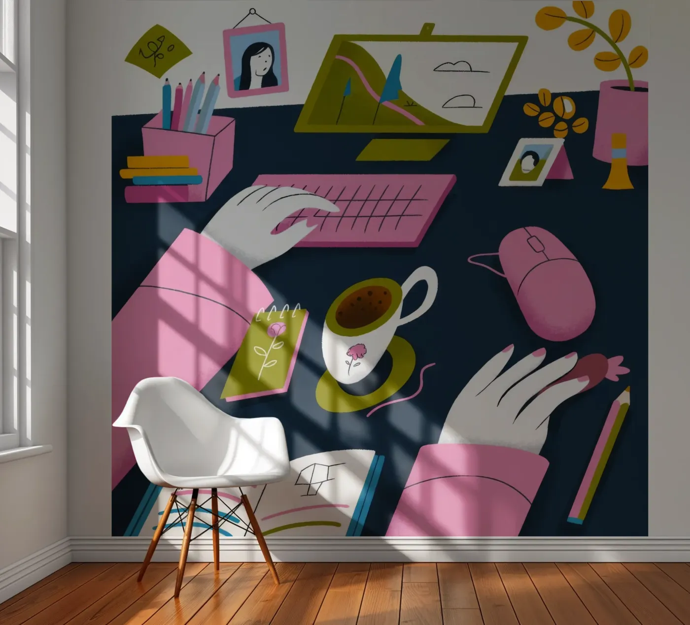 Creative Workspace papier peint photo de Lumina Vision