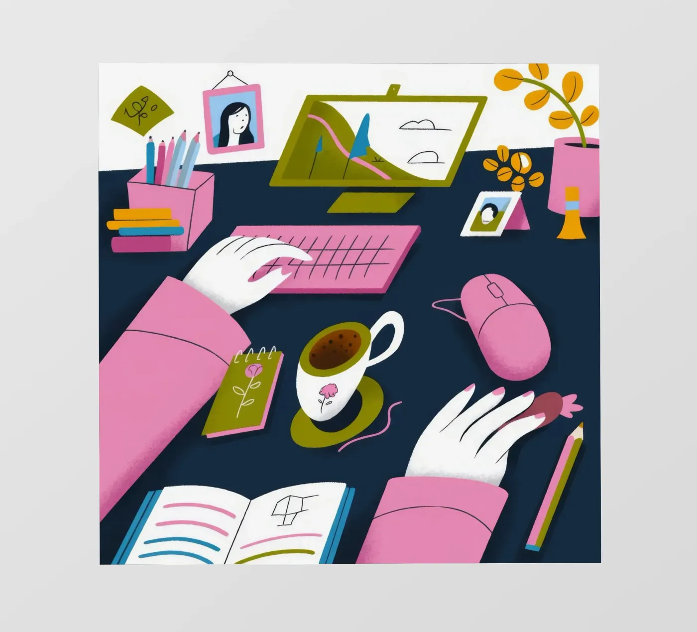 Creative Workspace papier peint photo de Lumina Vision