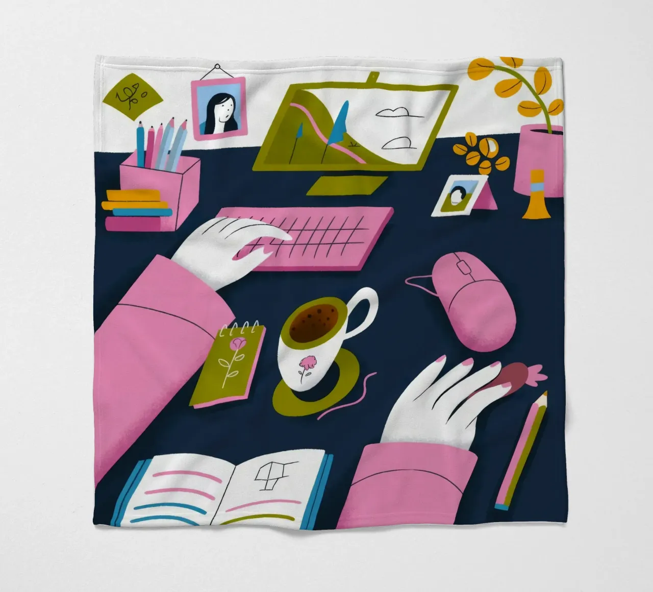 Creative Workspace Fleecedecke von Lumina Vision