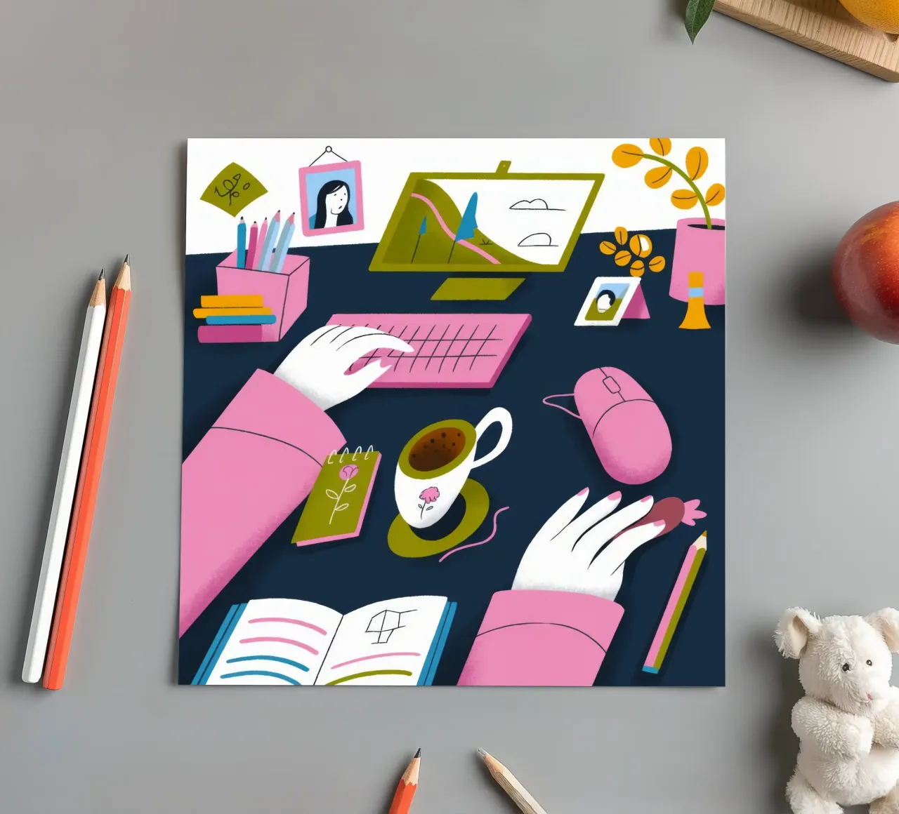 Creative Workspace sticker sheet by Lumina Vision