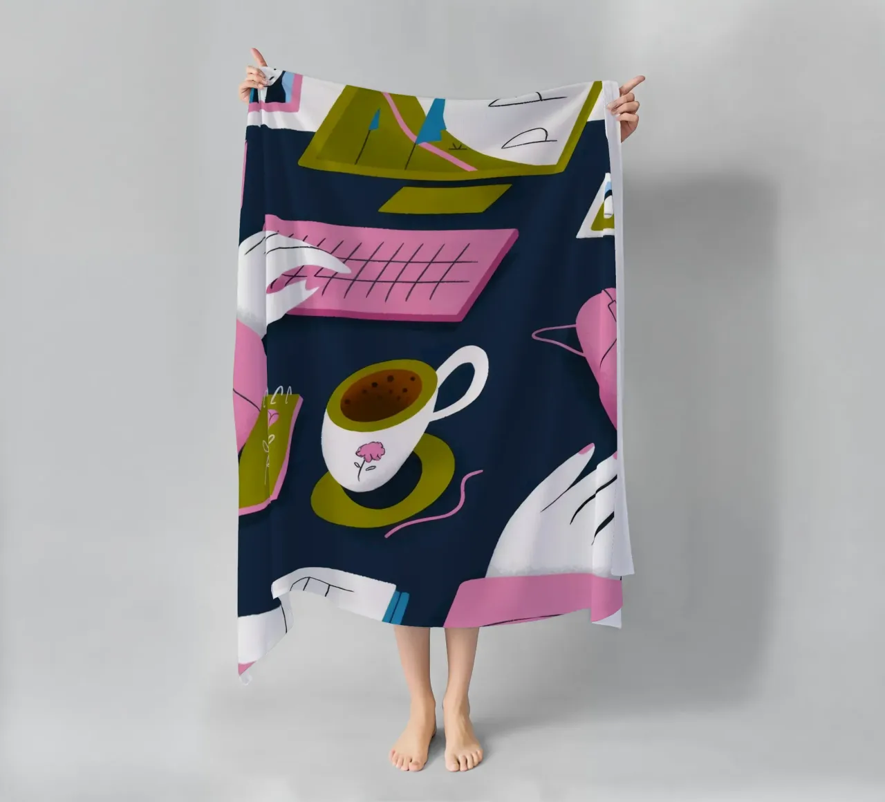 Creatieve werkruimte strandhanddoek van Lumina Vision