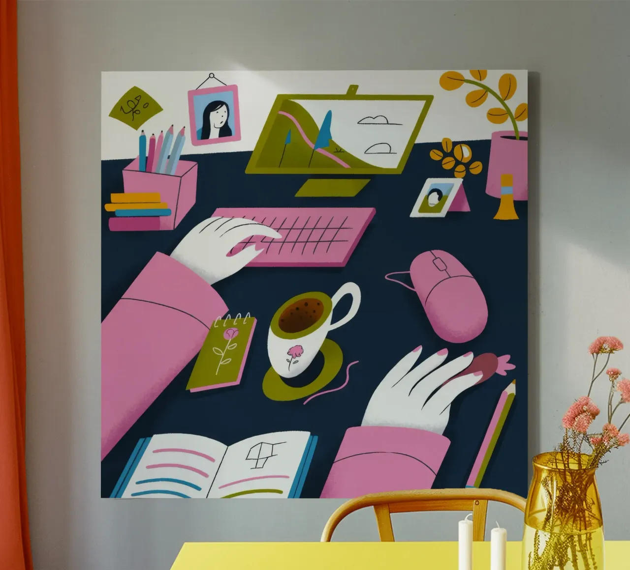 Spazio di lavoro creativo tela da Lumina Vision