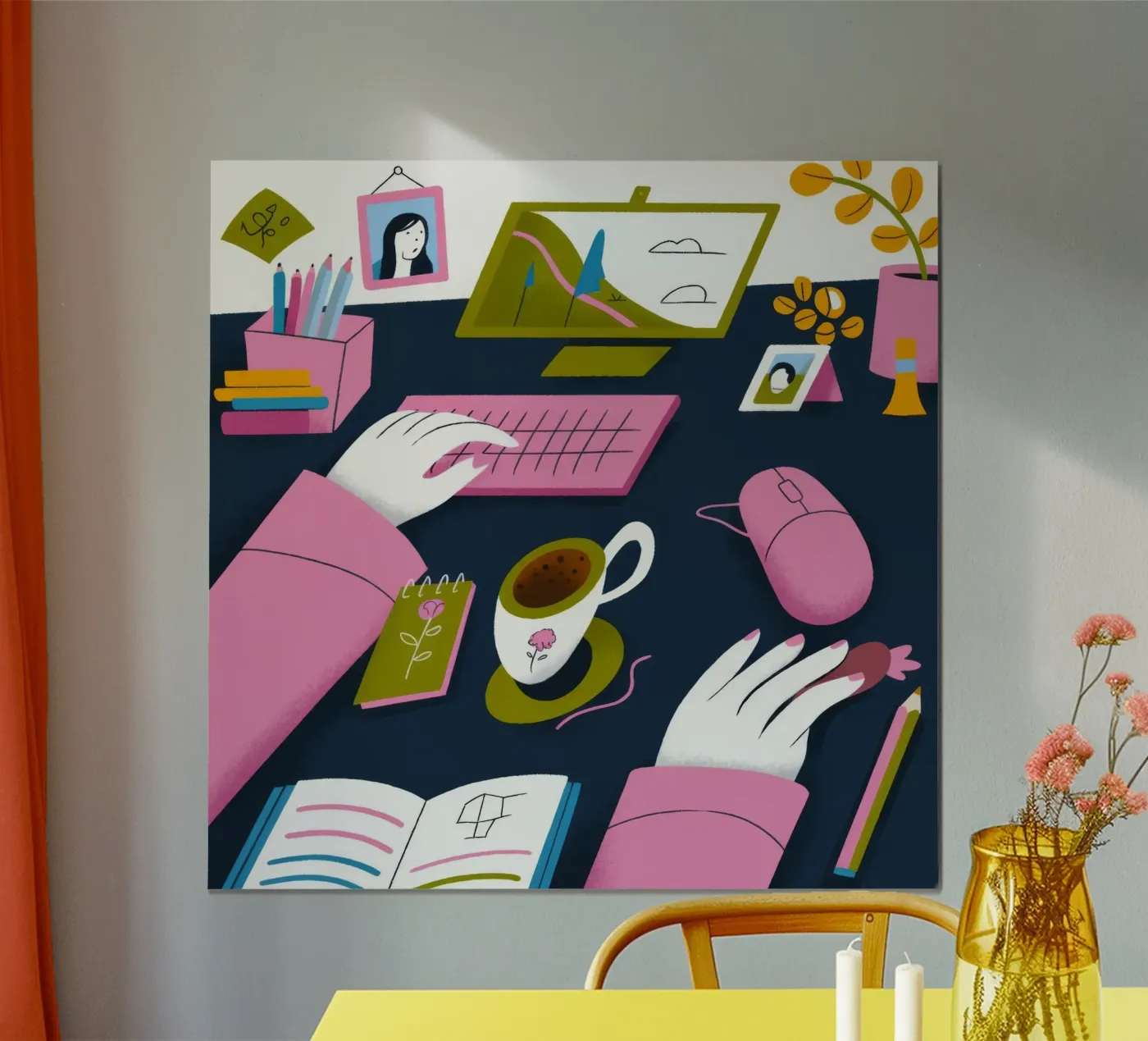 Espace de travail créatif poster de Lumina Vision