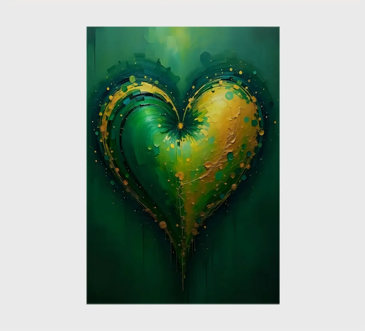 cœur_vert_or_3 carnet de notes de Pink- und LoveArt by LK