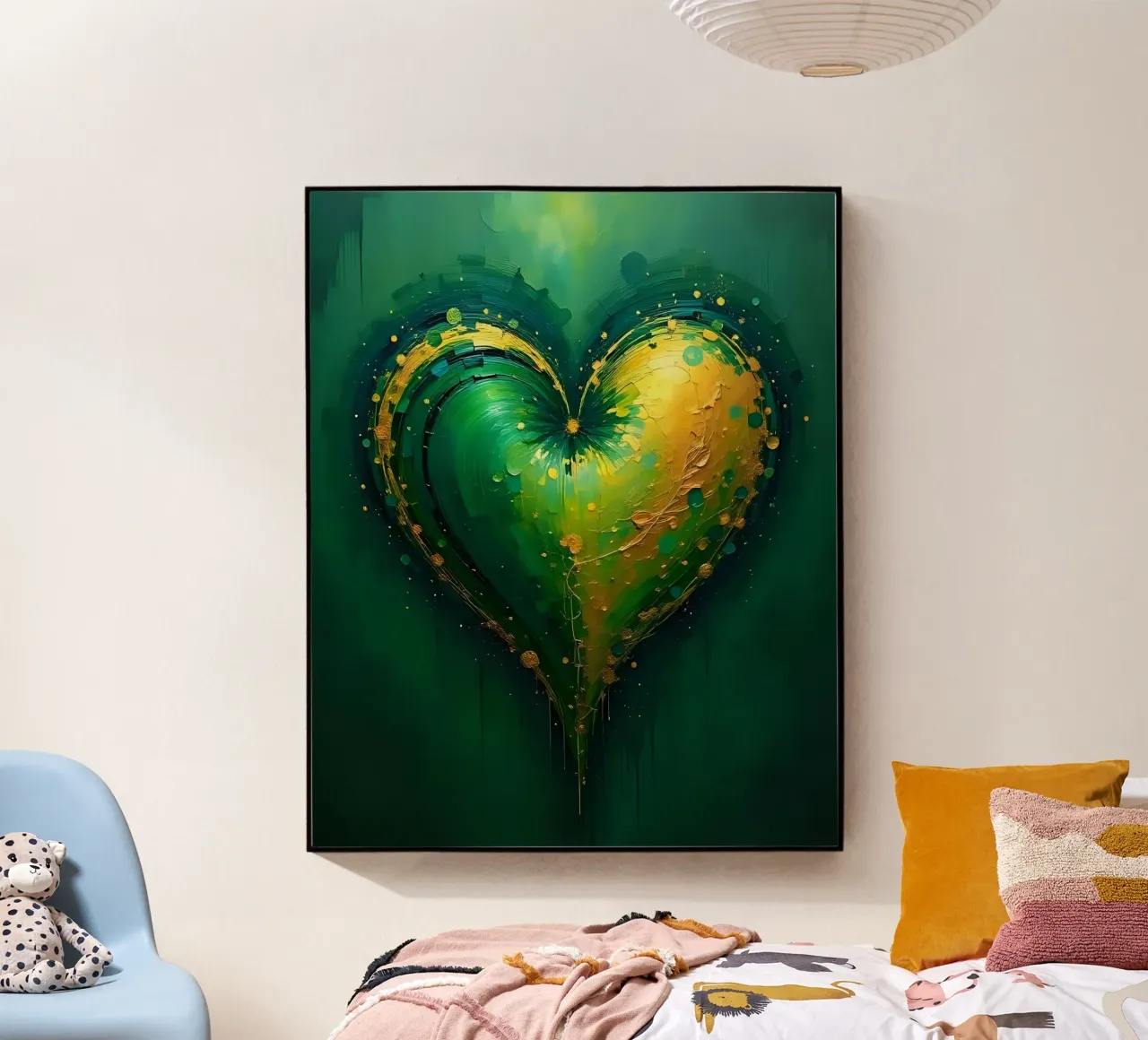 cuore_verde_oro_3 plexiglass da Pink- und LoveArt by LK