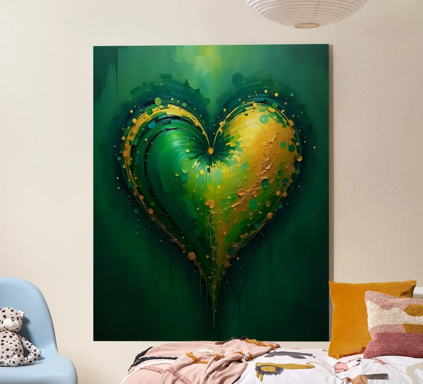 heart_green_gold_3 plexiglass da Pink- und LoveArt by LK