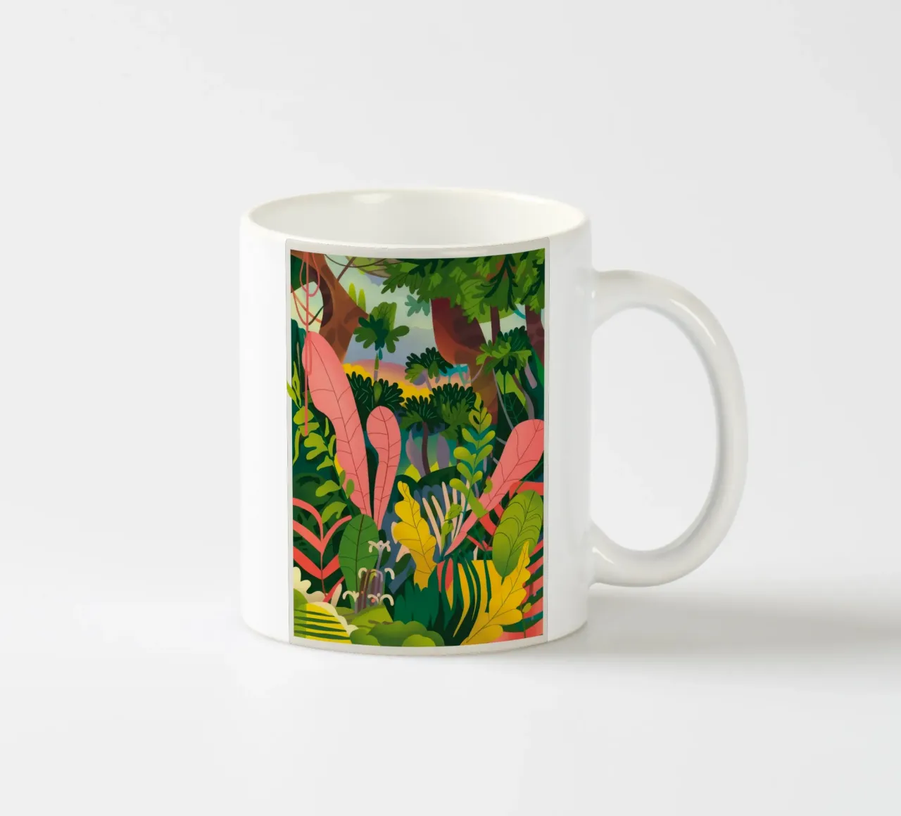 Un lussureggiante paradiso tropicale tazza in ceramica da Lumina Vision