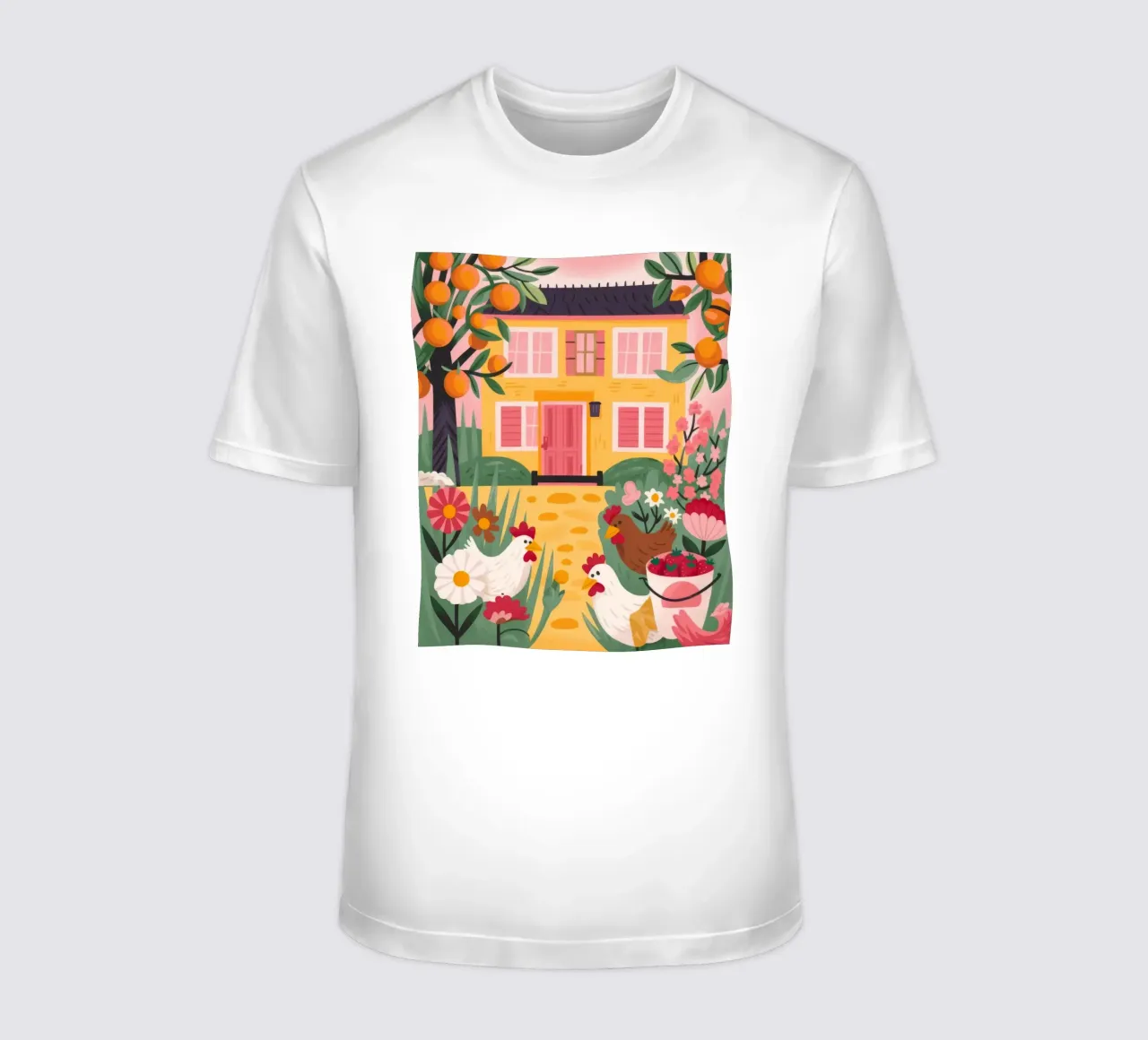 Incantevole cottage floreale t-shirt da Lumina Vision