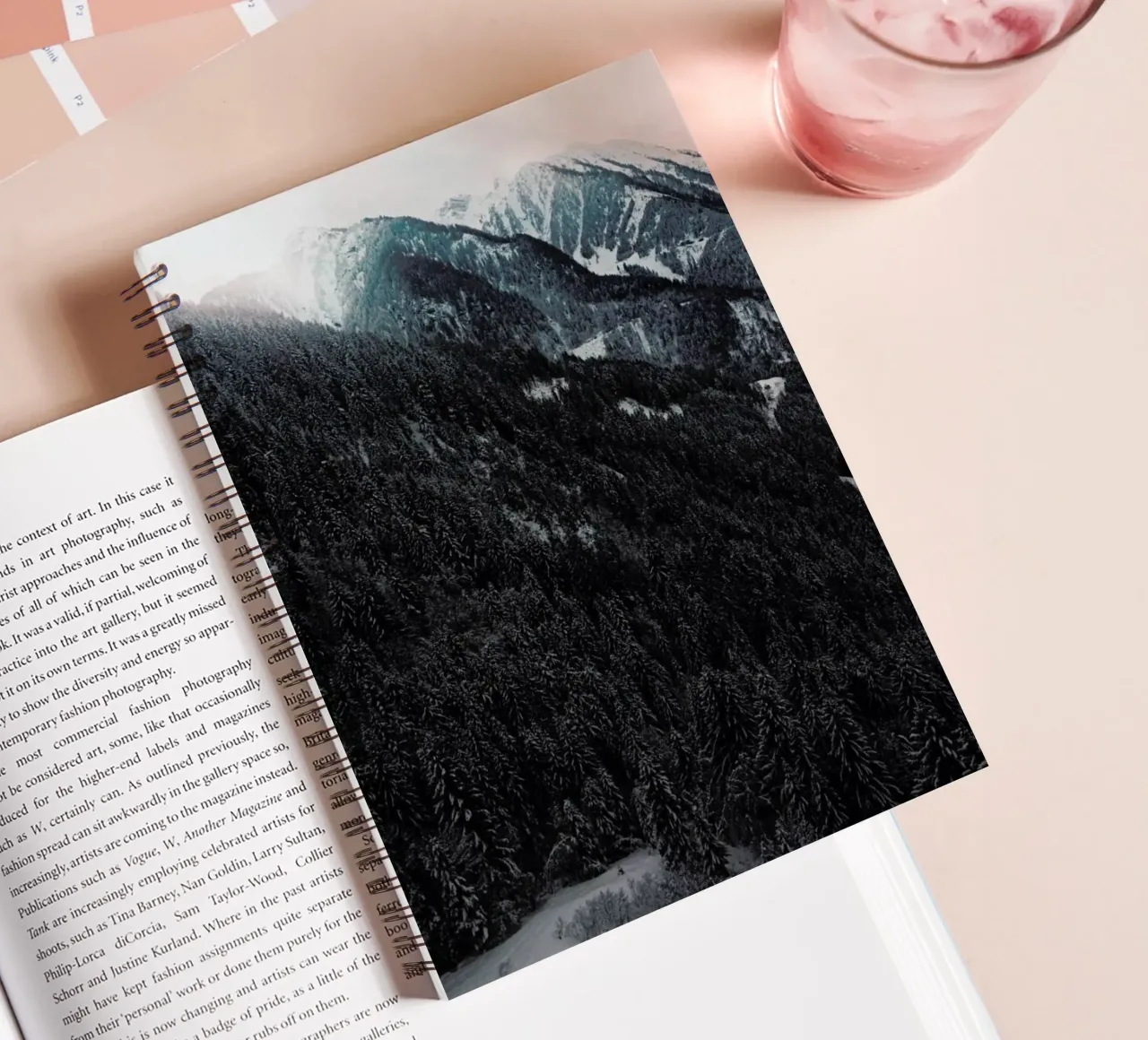 Snowy Peaks in the Alps spiral notebook by Sebastian Hilgetag