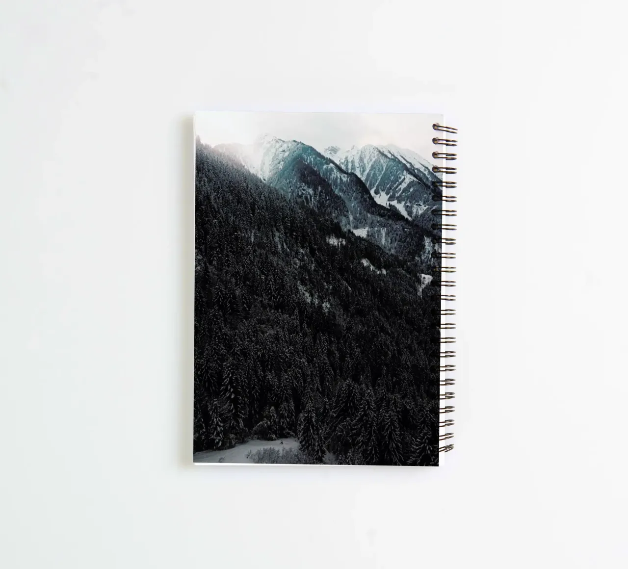 Snowy Peaks in the Alps spiral notebook by Sebastian Hilgetag