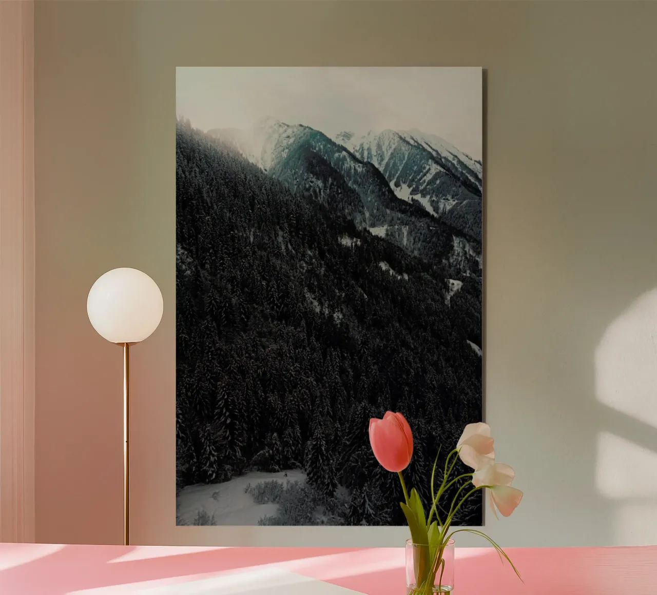 Snowy Peaks in the Alps alu-dibond by Sebastian Hilgetag