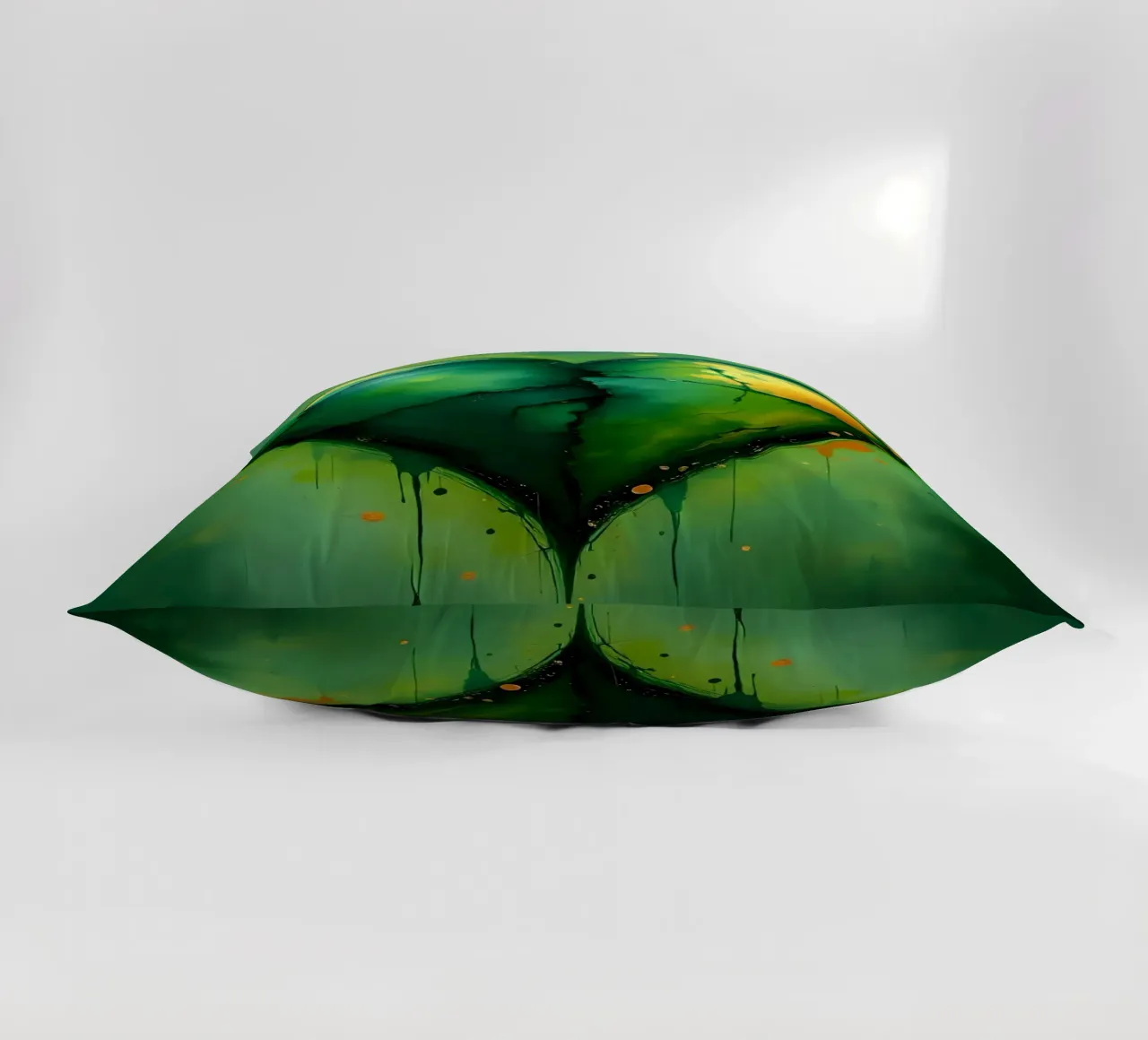 cuore_verde_oro_4 cuscino da Pink- und LoveArt by LK