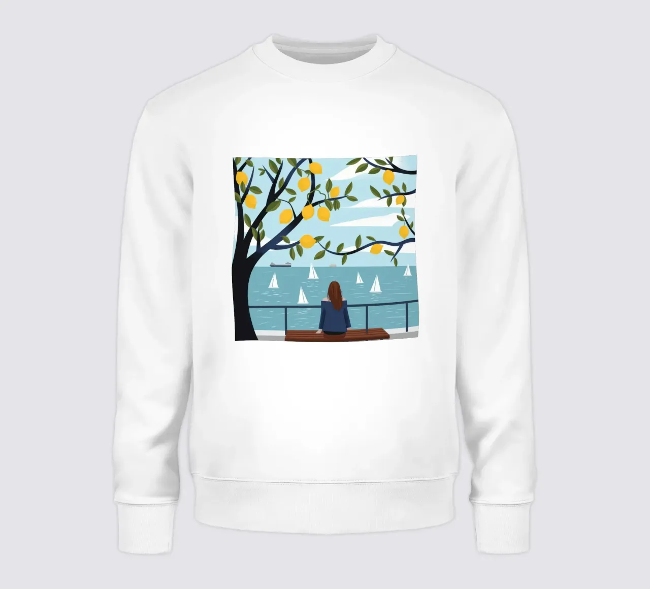 Serene Coastal View sweatshirt by Lumina Vision
