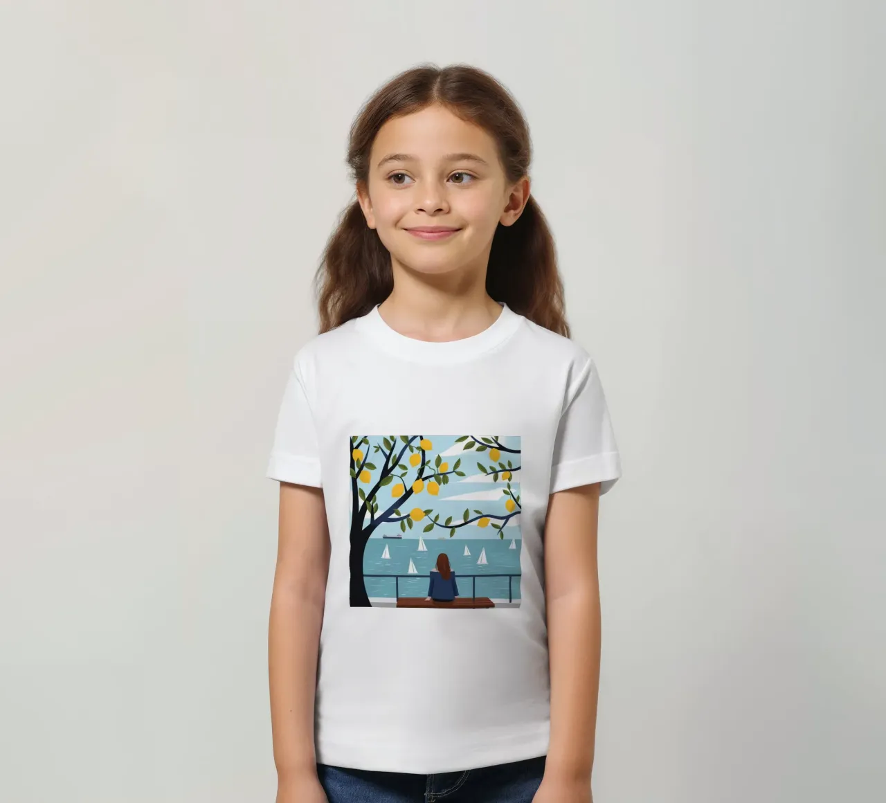 Serene Coastal View kids t-shirt by Lumina Vision
