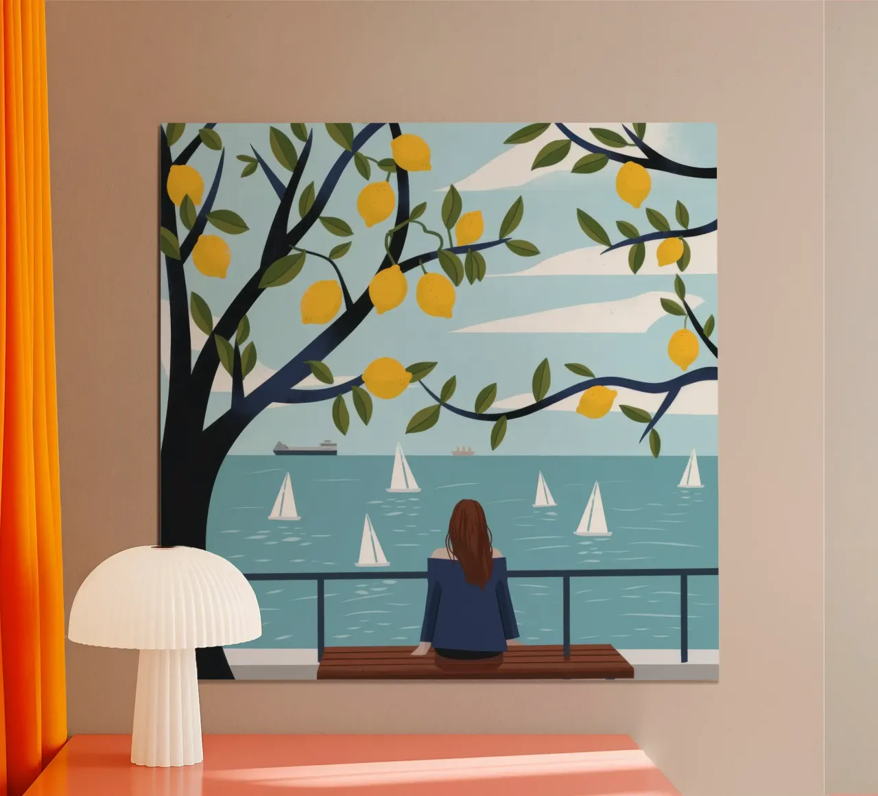 Serene Coastal View poster by Lumina Vision