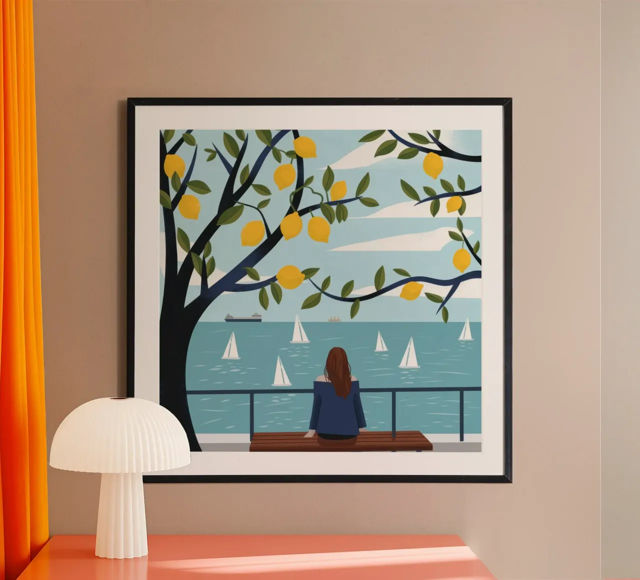 Serene Coastal View poster by Lumina Vision