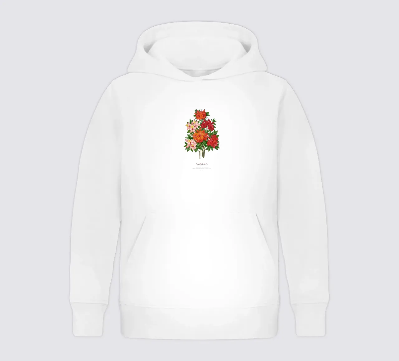 Fiori di azalea o rododendro felpa bambino con cappuccio da Vintagrafica