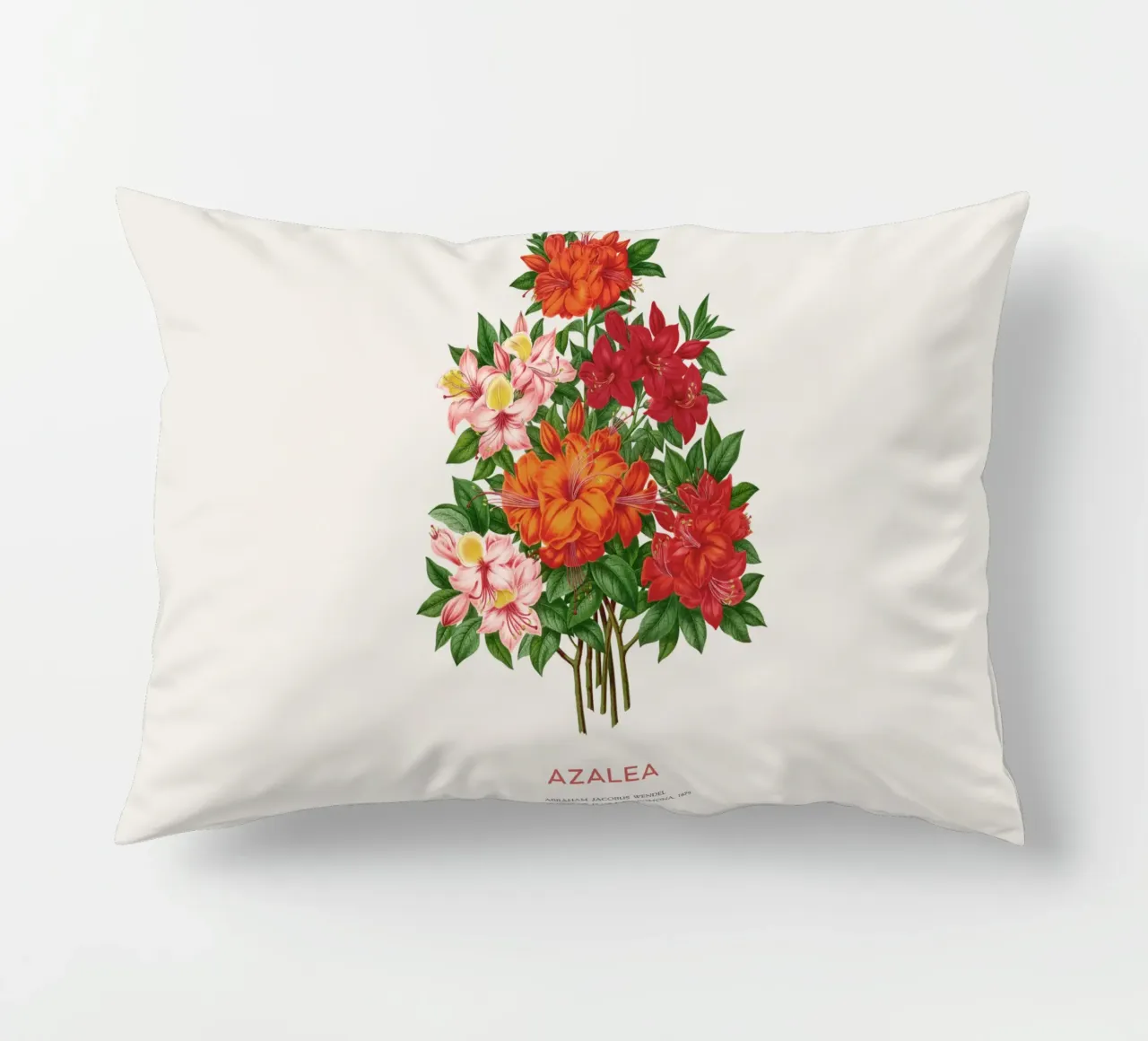 Fiori di azalea o rododendro cuscino da Vintagrafica