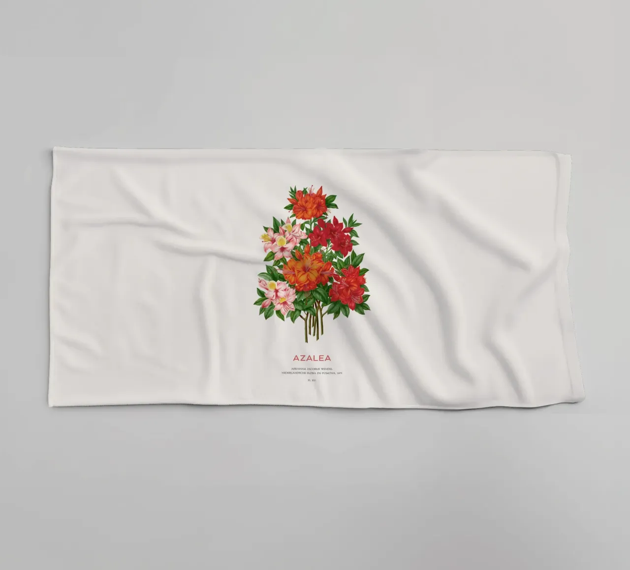 Fiori di azalea o rododendro asciugamano da bagno da Vintagrafica
