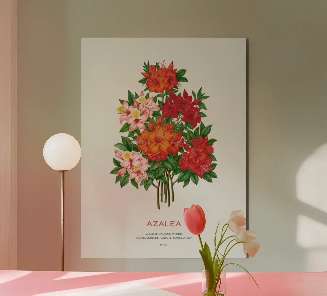 Fiori di azalea o rododendro alluminio dibond da Vintagrafica