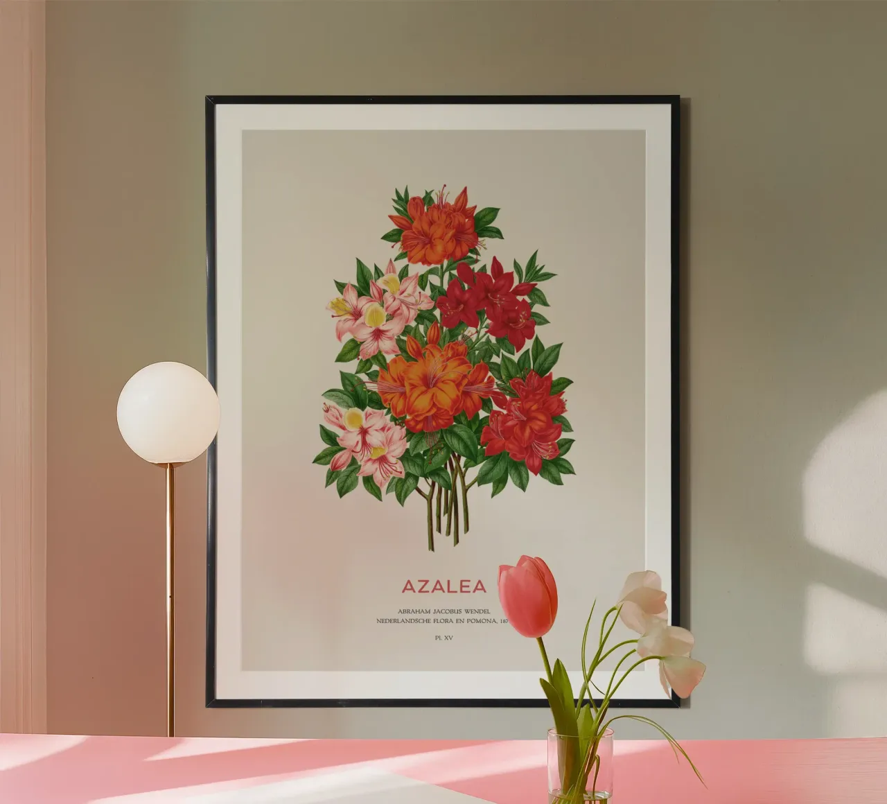Fiori di azalea o rododendro carta hahnemühle da Vintagrafica