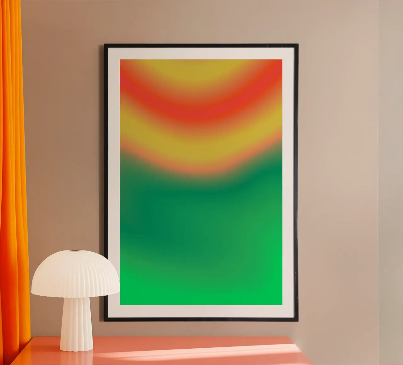 FUCKIN AWESOME VIBE poster con telaio in plastica da ÂME LIBRE STUDIO