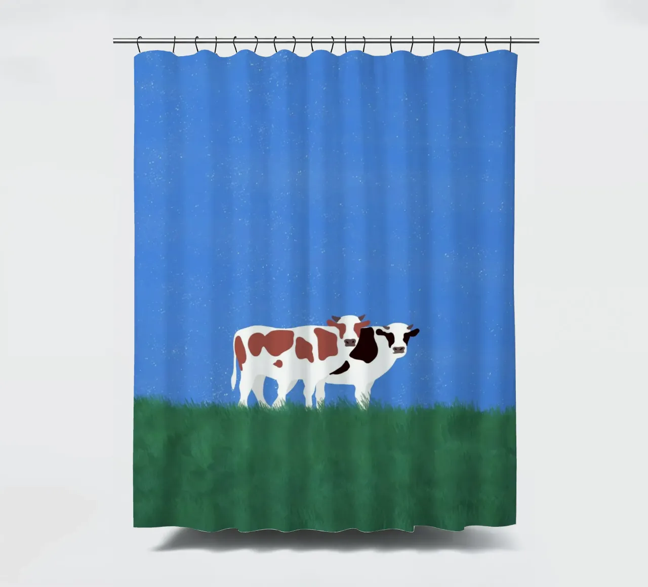Mucche nell'erba tenda da doccia da Little Dean
