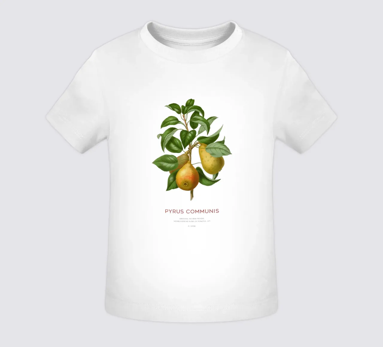 Acquerello botanico sulla pera maglietta neonato da Vintagrafica