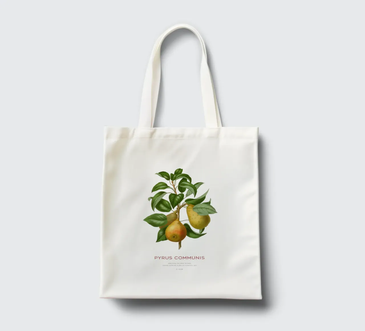 Acquerello botanico sulla pera borsa in juta da Vintagrafica