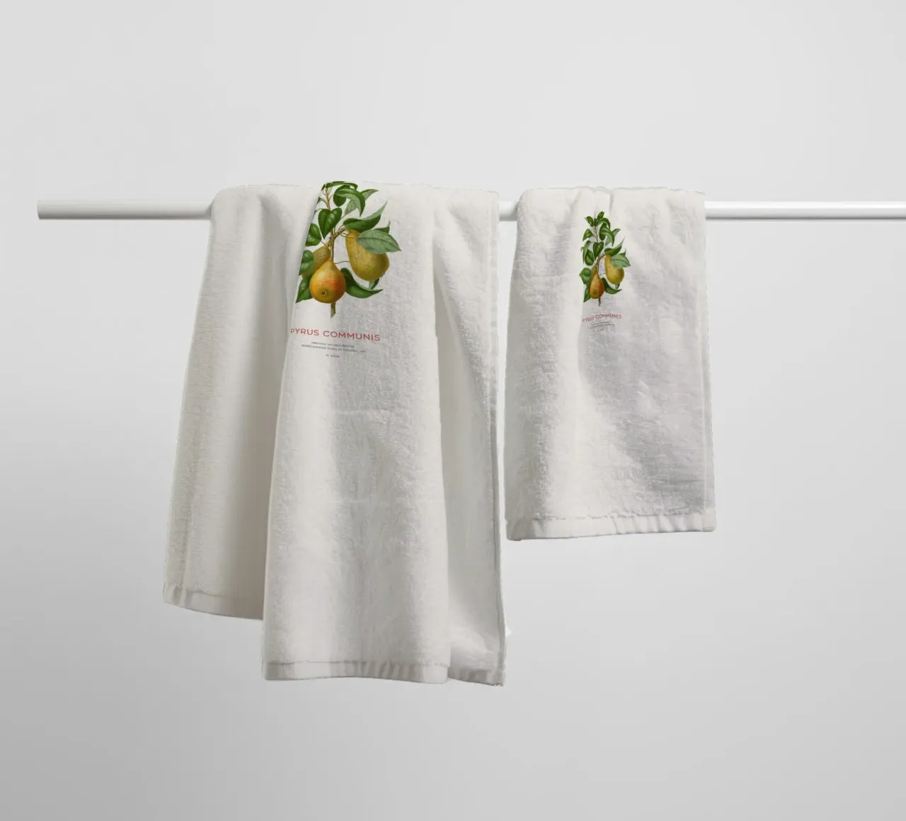 Acquerello botanico sulla pera asciugamano da bagno da Vintagrafica