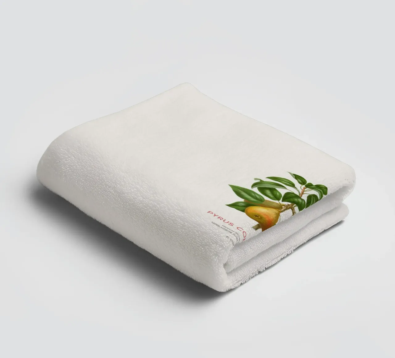 Acquerello botanico sulla pera asciugamano da bagno da Vintagrafica