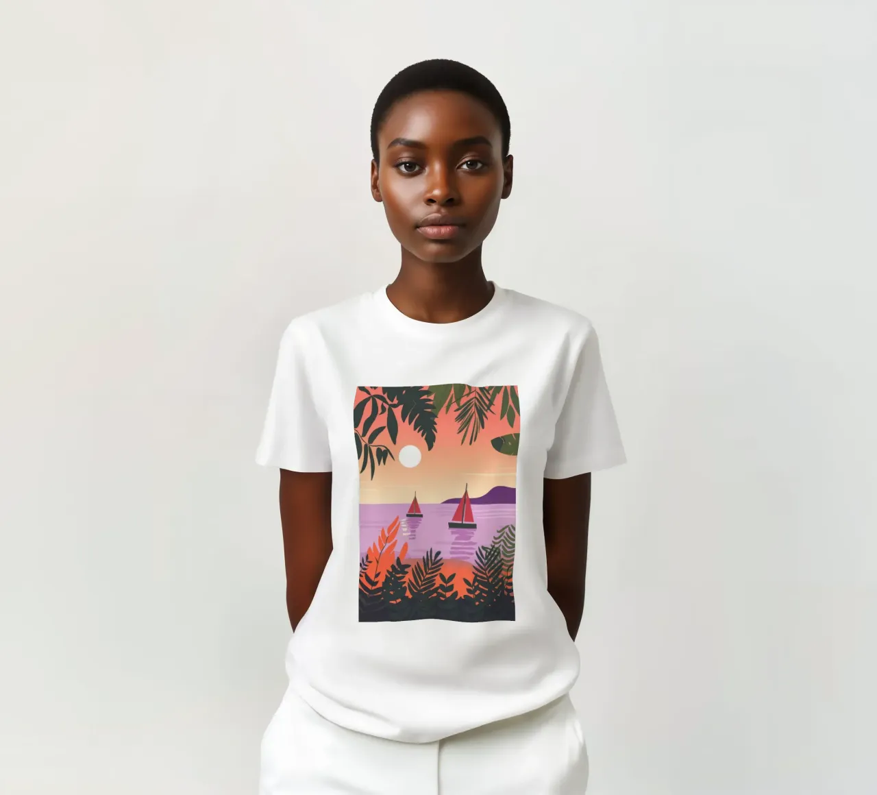 Avventura in barca a vela al tramonto t-shirt da Lumina Vision