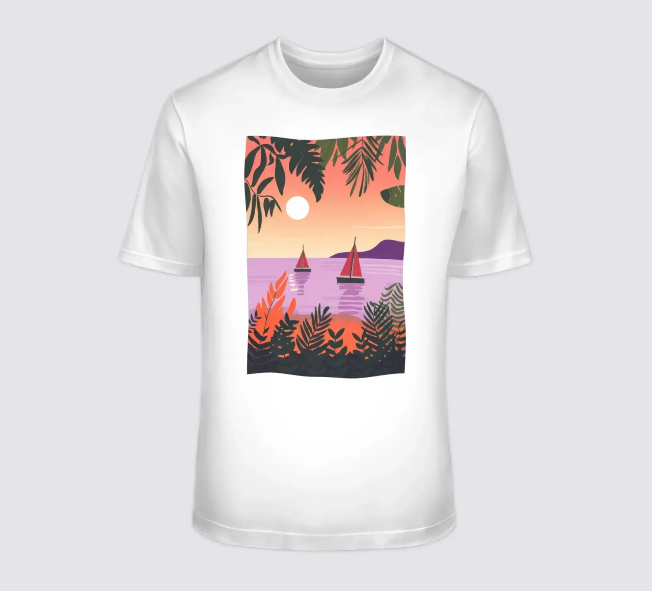 Avventura in barca a vela al tramonto t-shirt da Lumina Vision