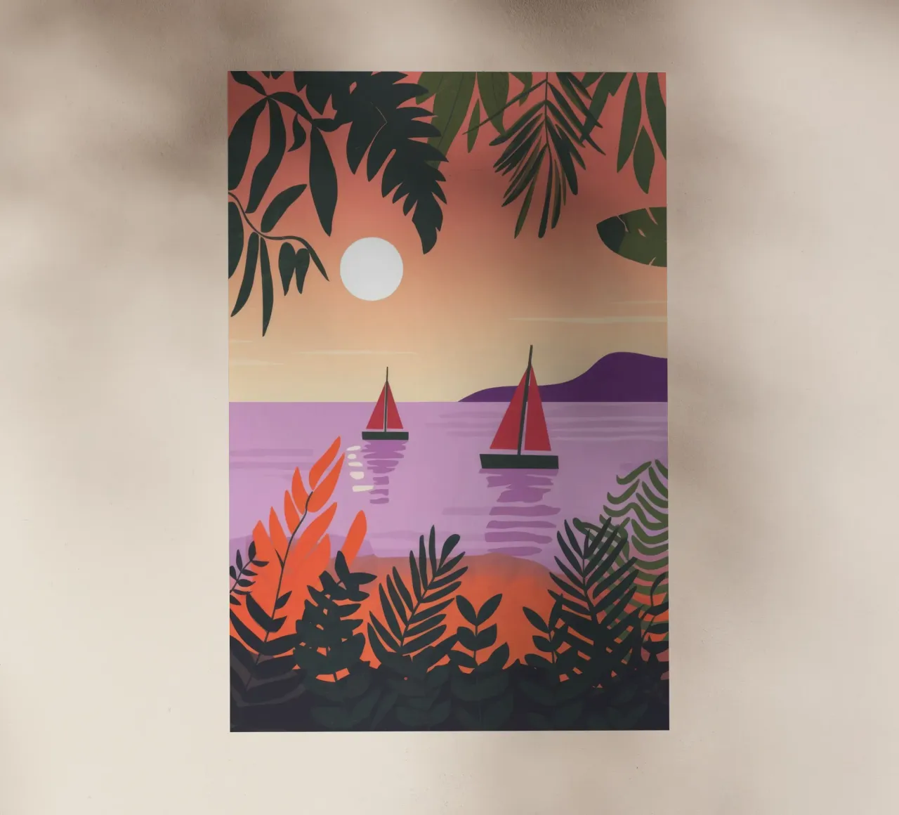 Sunset Sailing Adventure backlit film by Lumina Vision