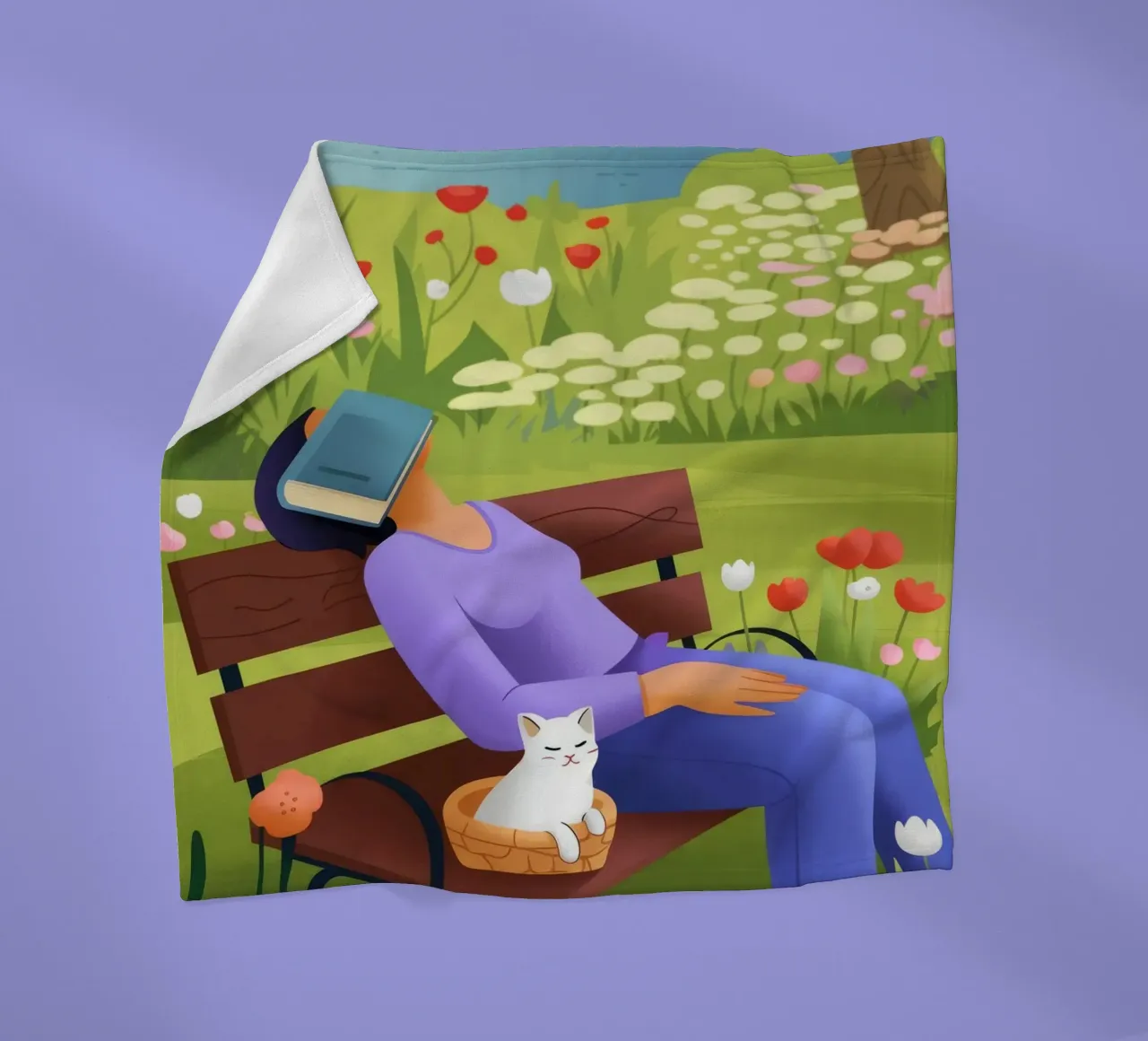 Sieste paisible dans un parc plaid polaire de Lumina Vision