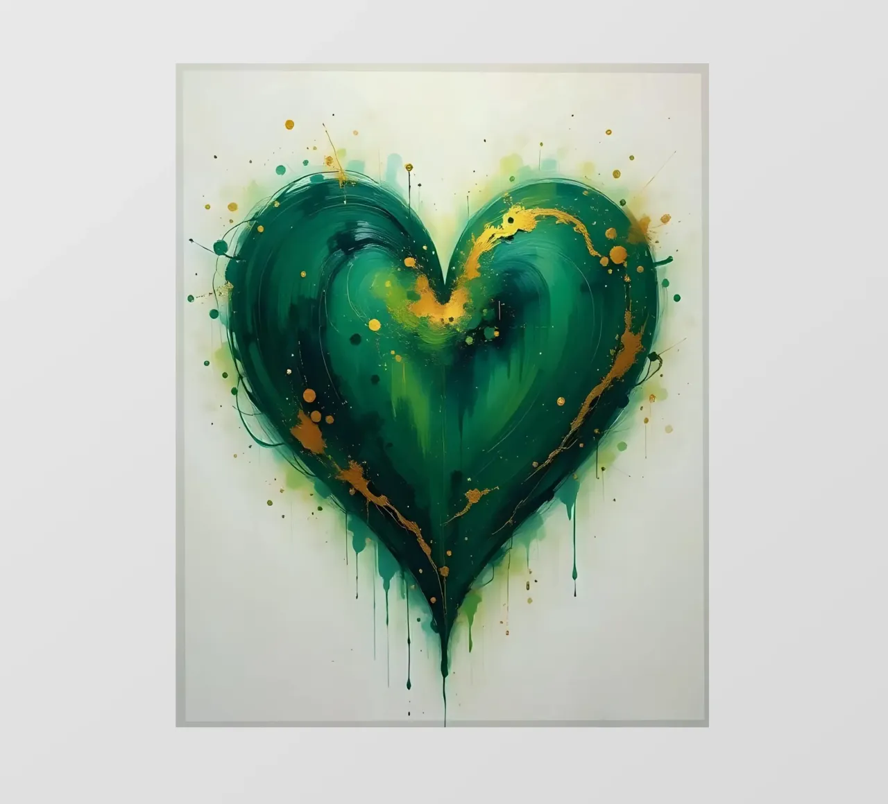 cuore_verde_oro_5 telo in pvc da Pink- und LoveArt by LK
