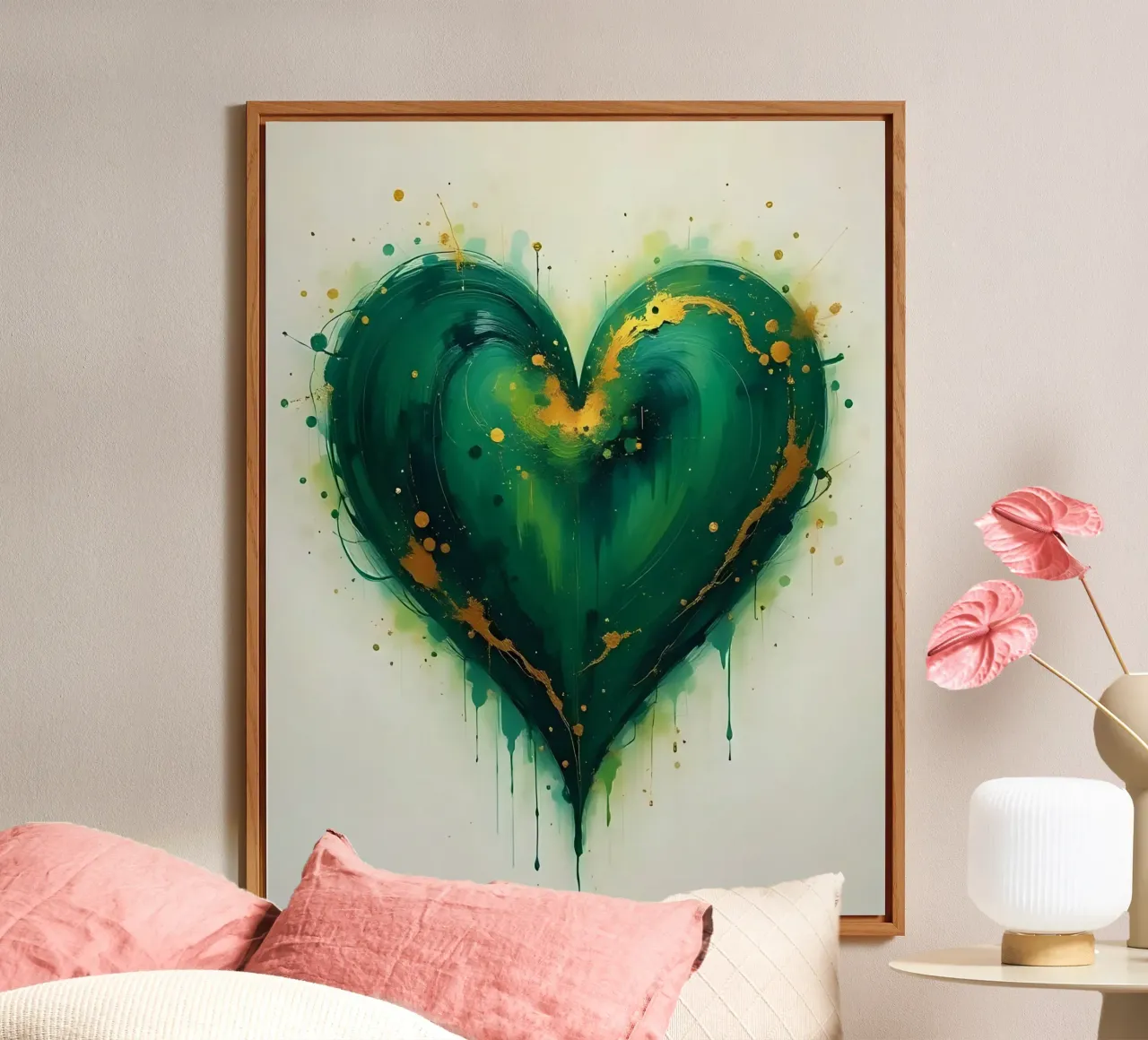 cuore_verde_oro_5 alluminio dibond da Pink- und LoveArt by LK