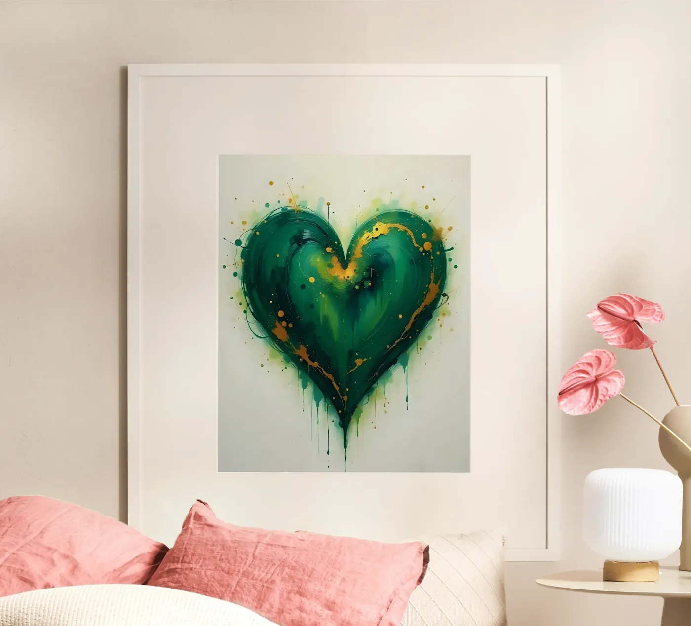 cuore_verde_oro_5 poster da Pink- und LoveArt by LK