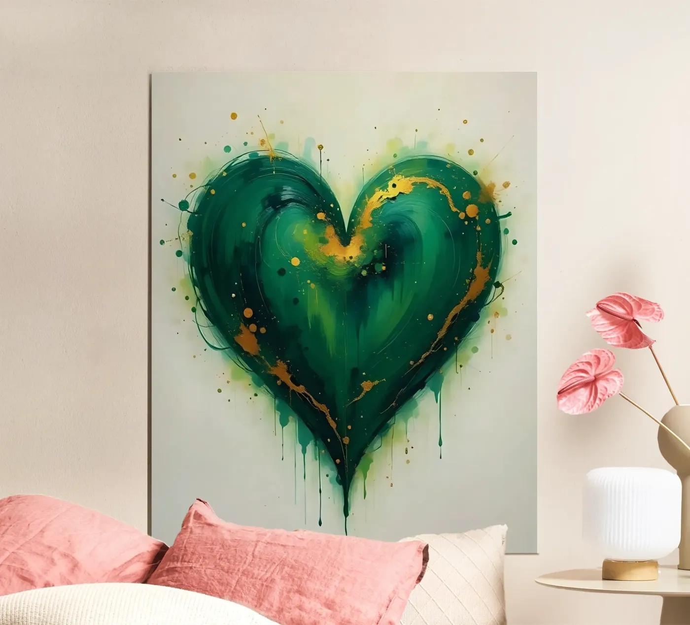 cuore_verde_oro_5 poster da Pink- und LoveArt by LK