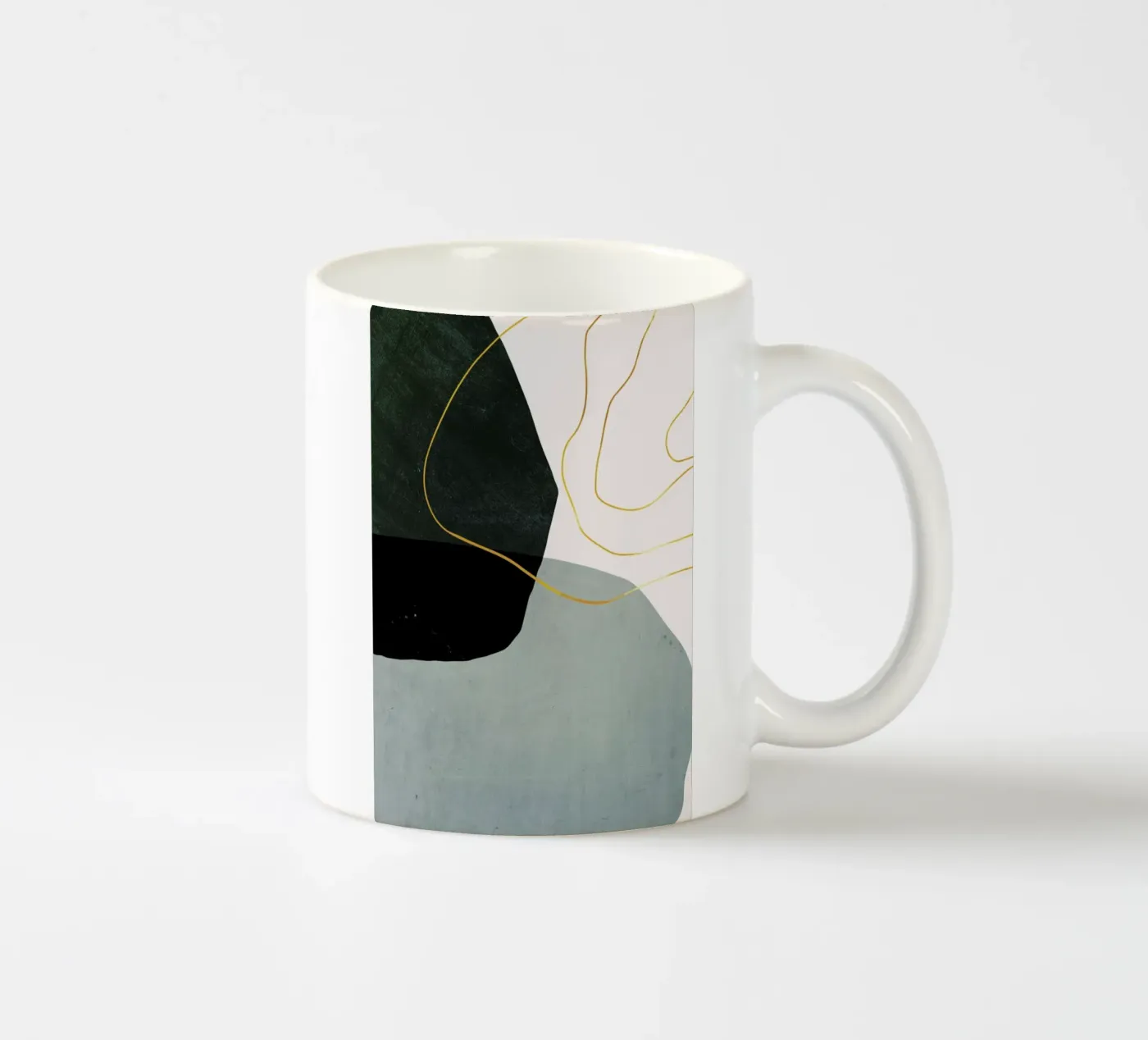 Gold Interplay ceramic mug by Pure