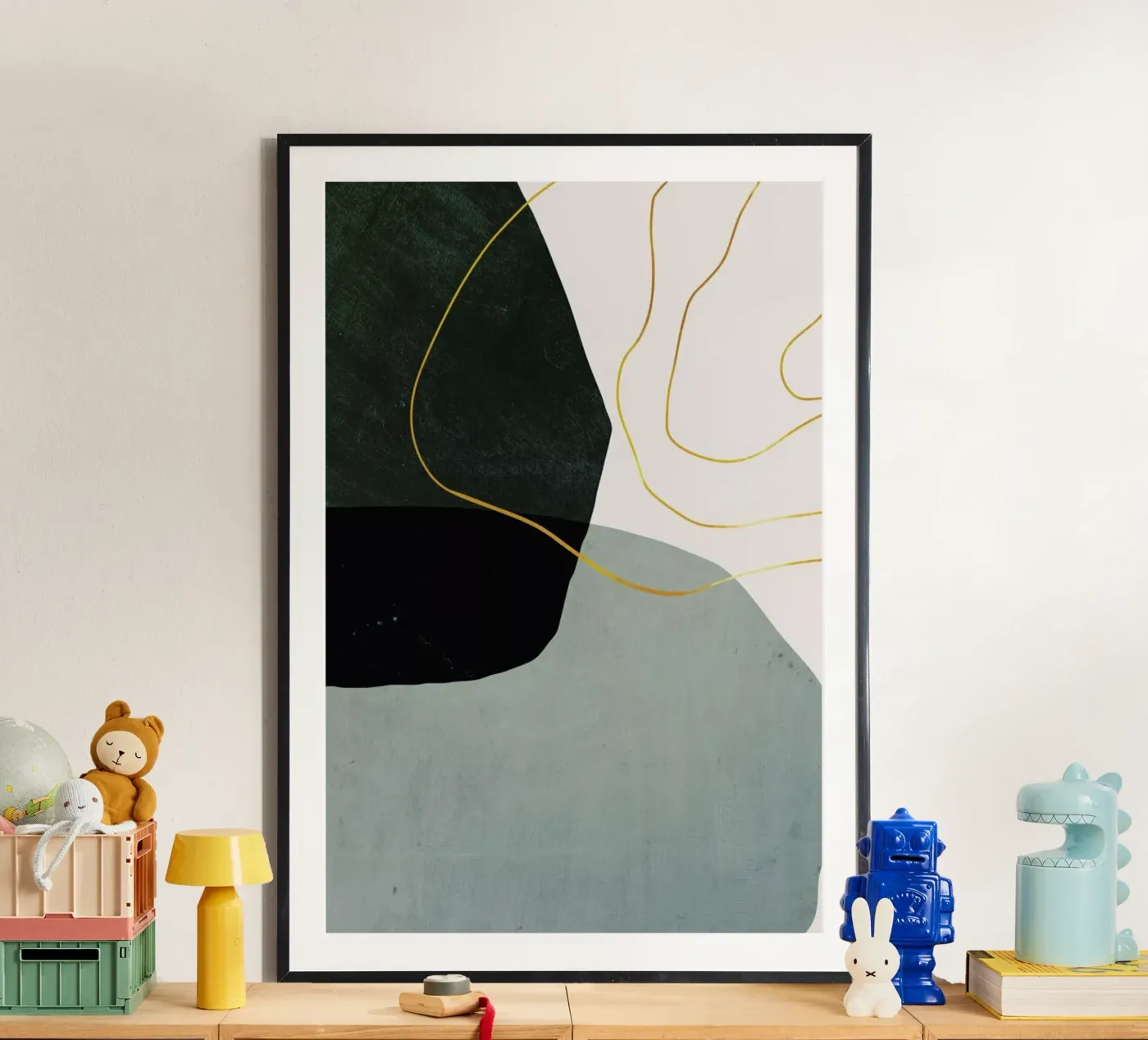 Gold Interplay poster van Pure