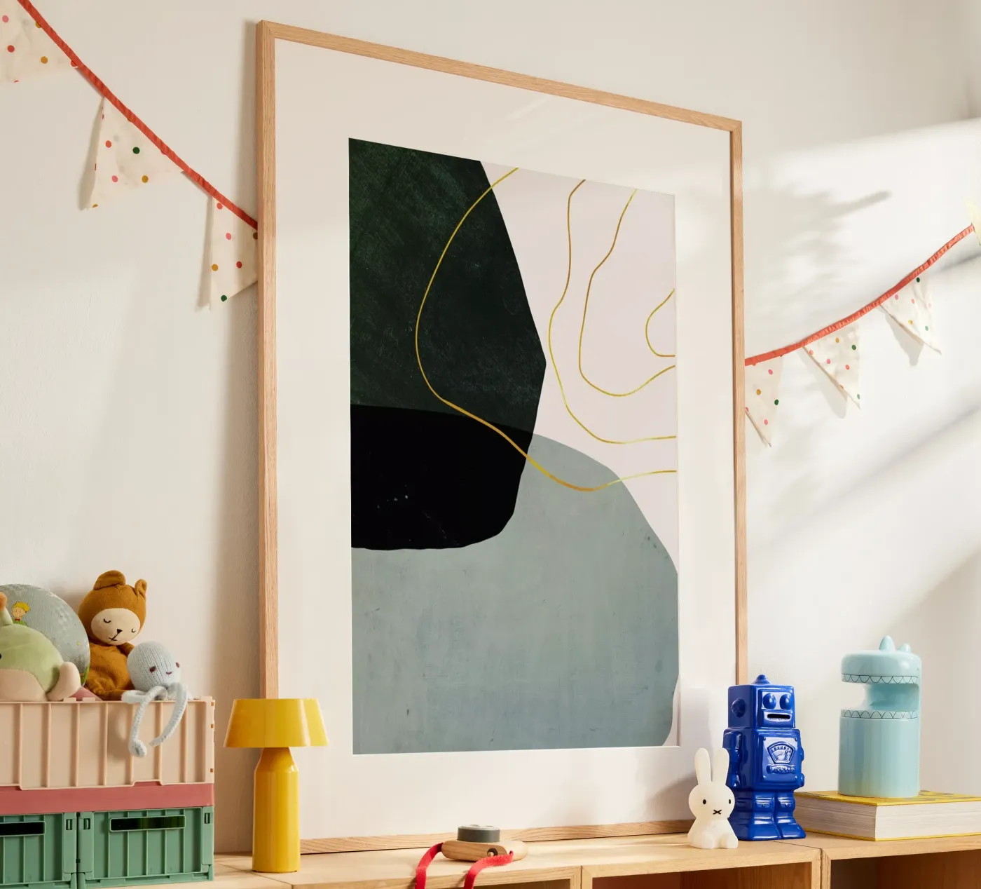 Gold Interplay poster van Pure