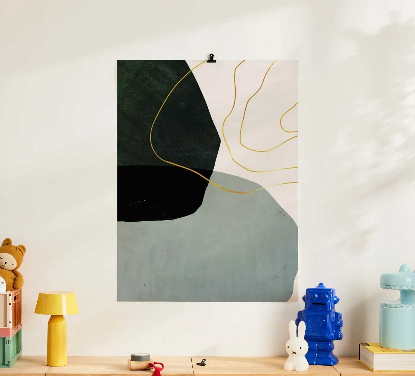 Gold Interplay poster van Pure