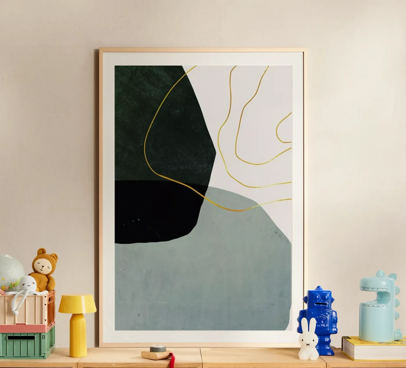 Gold Interplay poster van Pure