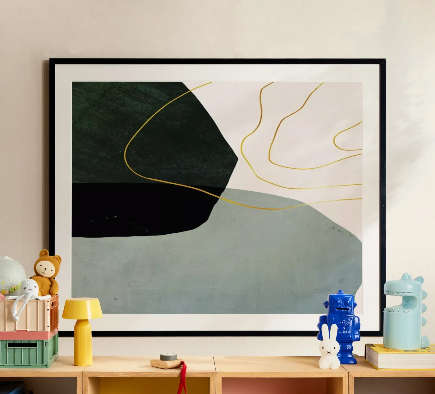 Gold Interplay poster van Pure